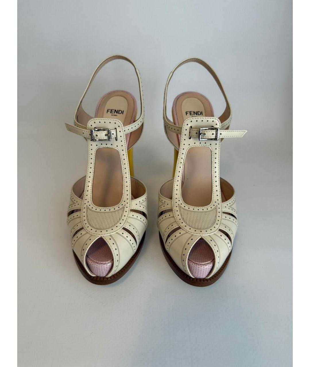 FENDI Мульти кожаные босоножки, фото 2