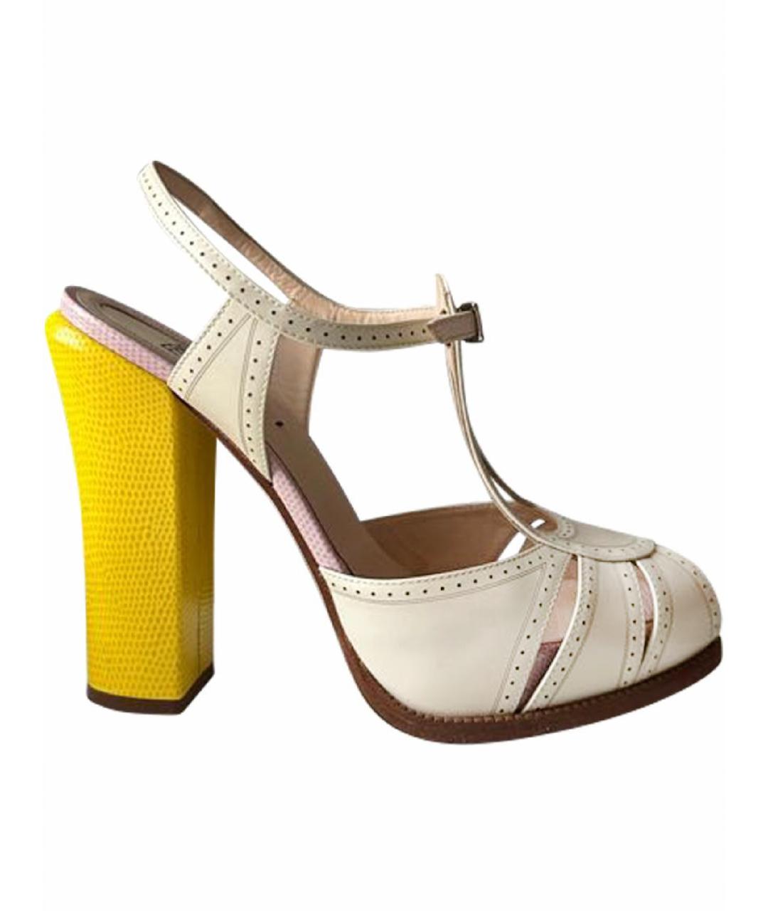 FENDI Мульти кожаные босоножки, фото 1