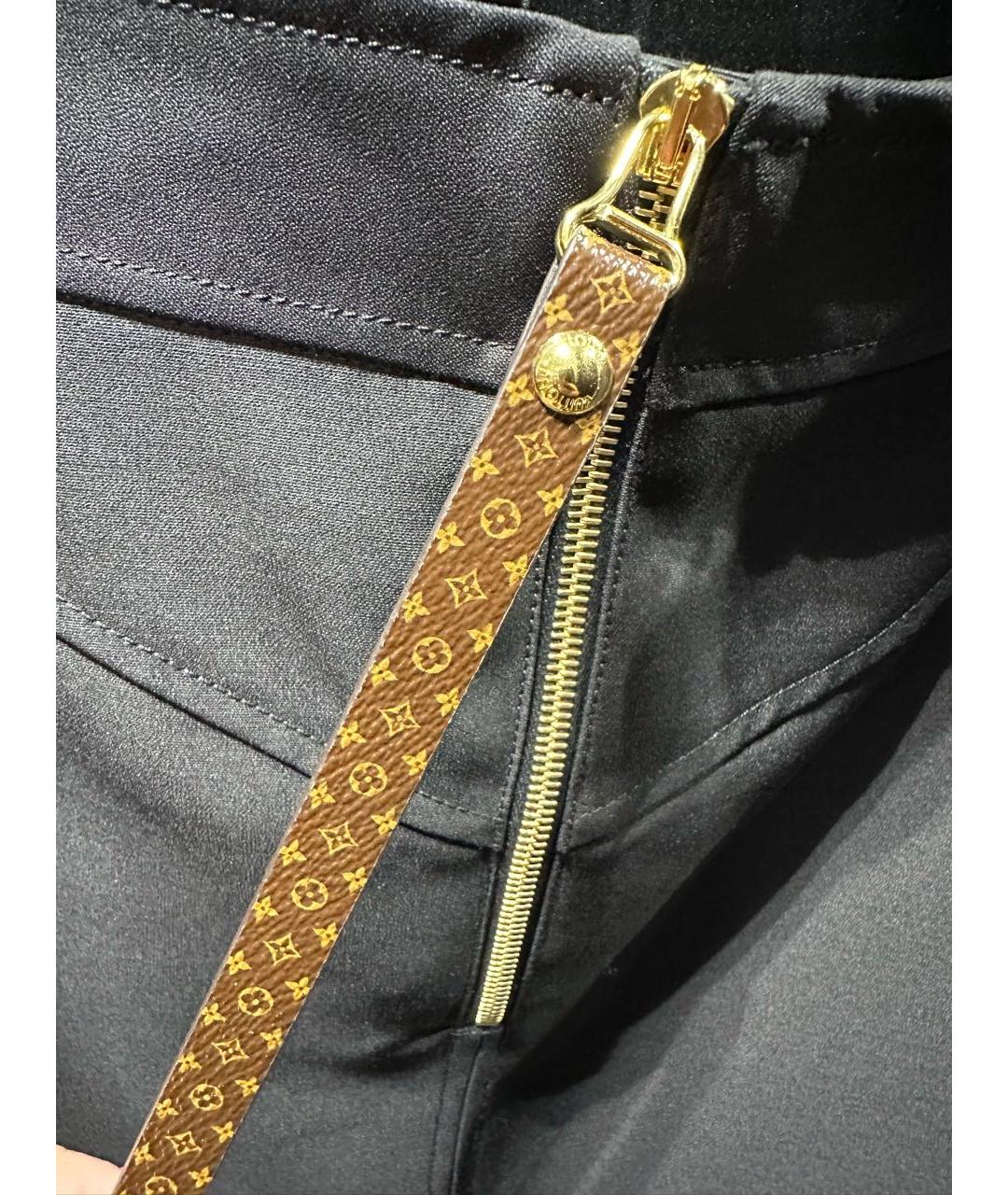 LOUIS VUITTON Черная шерстяная юбка миди, фото 4