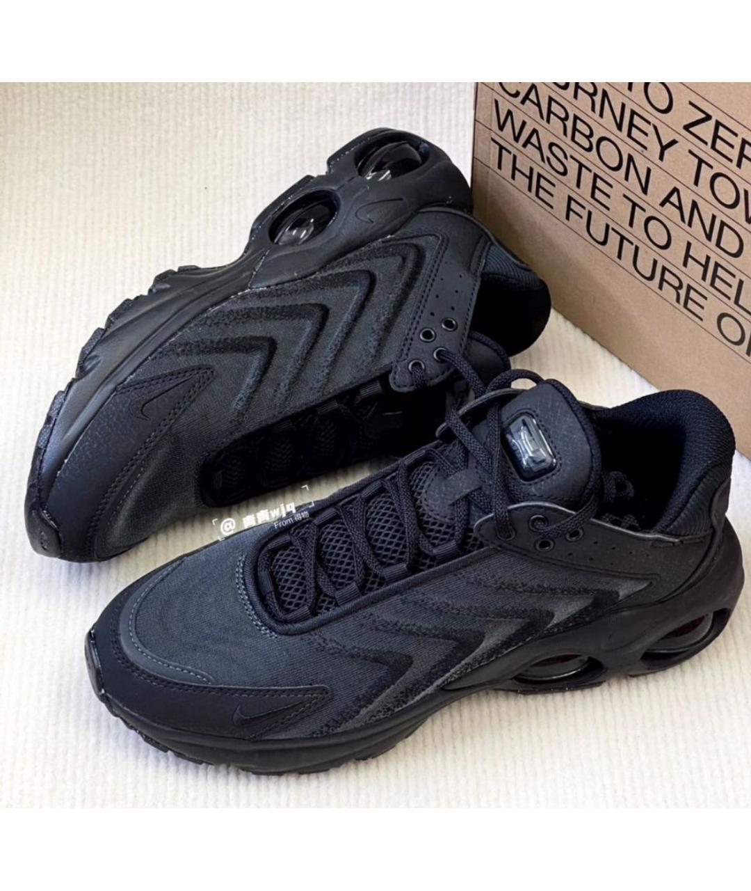 NIKE Черные текстильные низкие кроссовки / кеды, фото 5