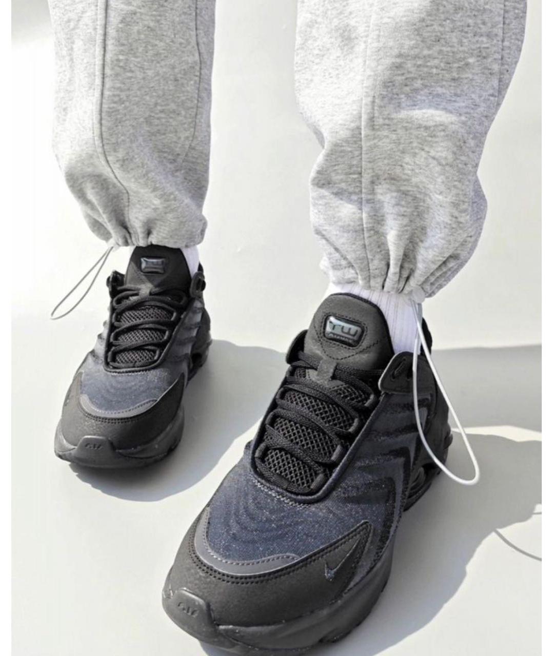 NIKE Черные текстильные низкие кроссовки / кеды, фото 7