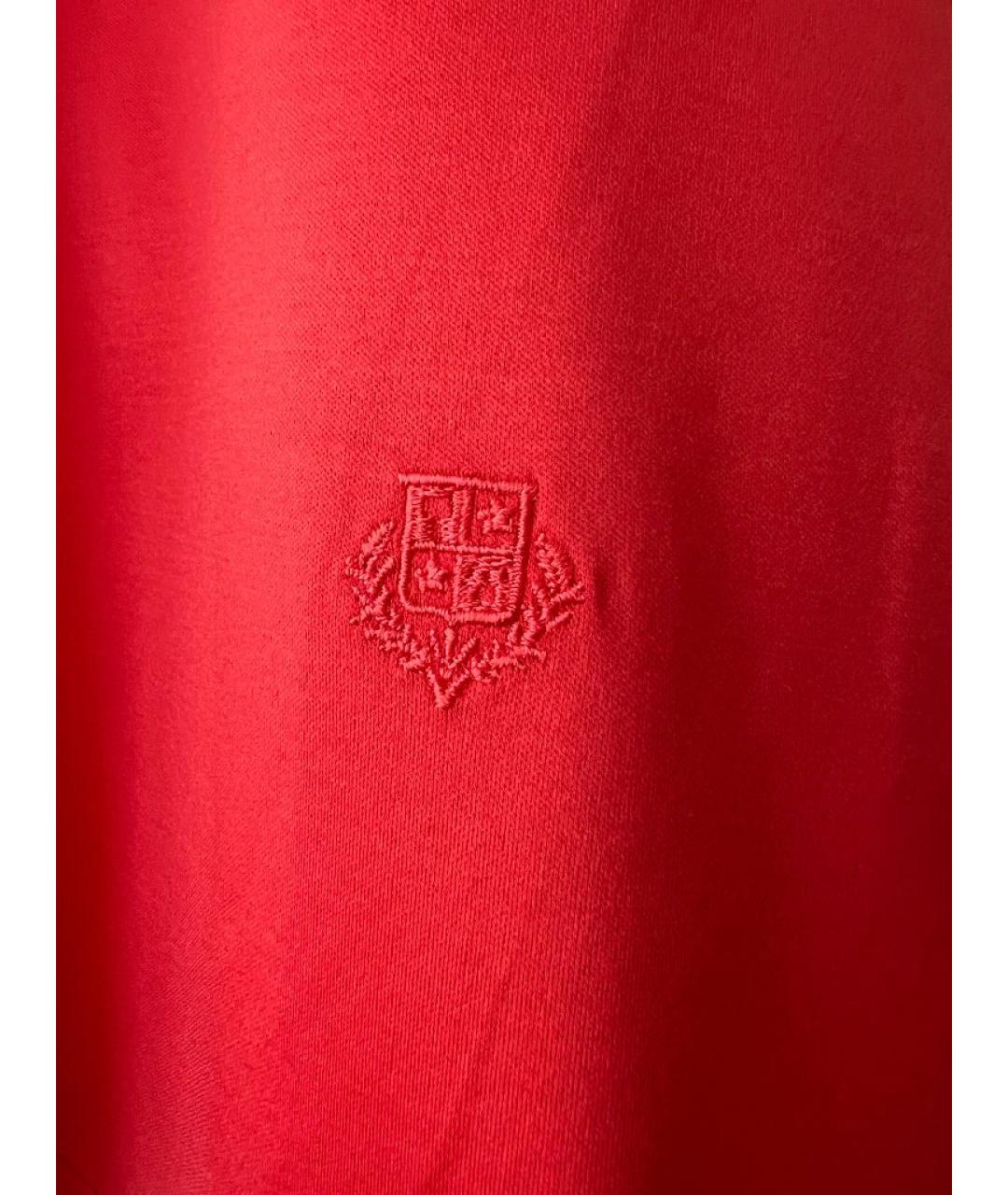 LORO PIANA Красная хлопковая футболка, фото 4
