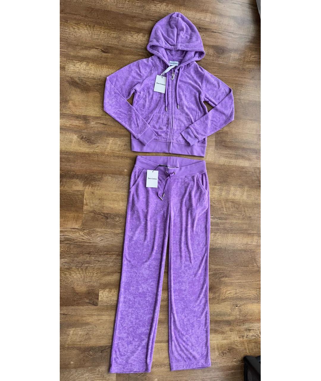 JUICY COUTURE Фиолетовый полиэстеровый костюм с брюками, фото 9