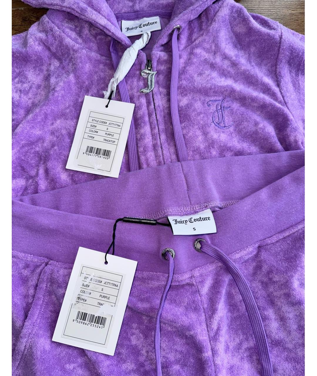 JUICY COUTURE Фиолетовый полиэстеровый костюм с брюками, фото 5