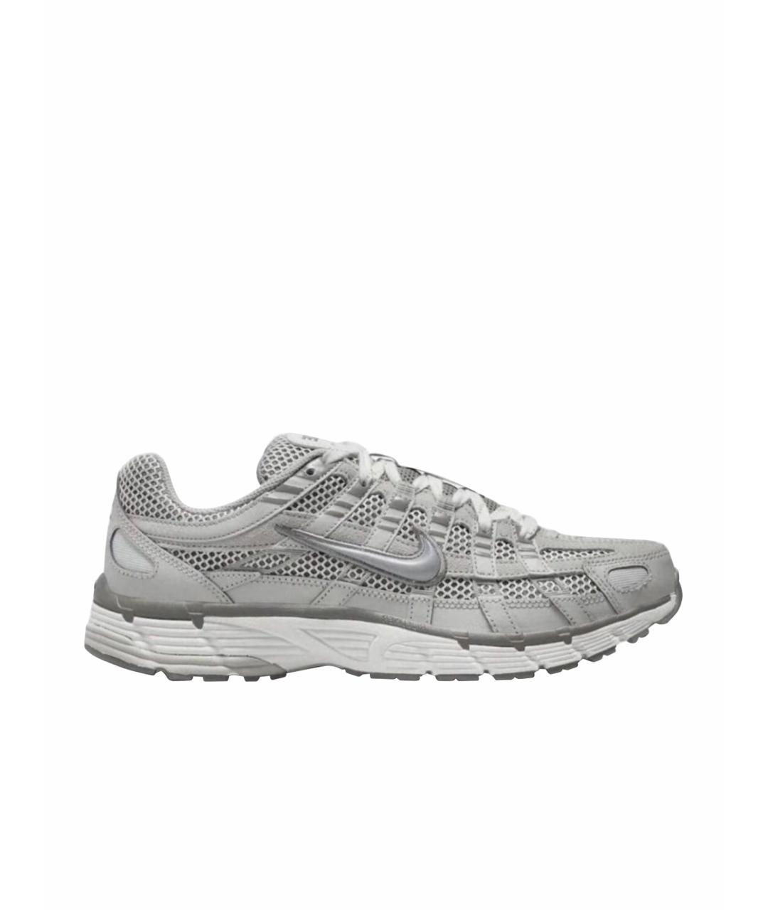 NIKE Серые текстильные низкие кроссовки / кеды, фото 1