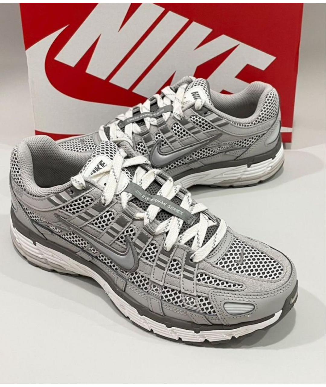 NIKE Серые текстильные низкие кроссовки / кеды, фото 6