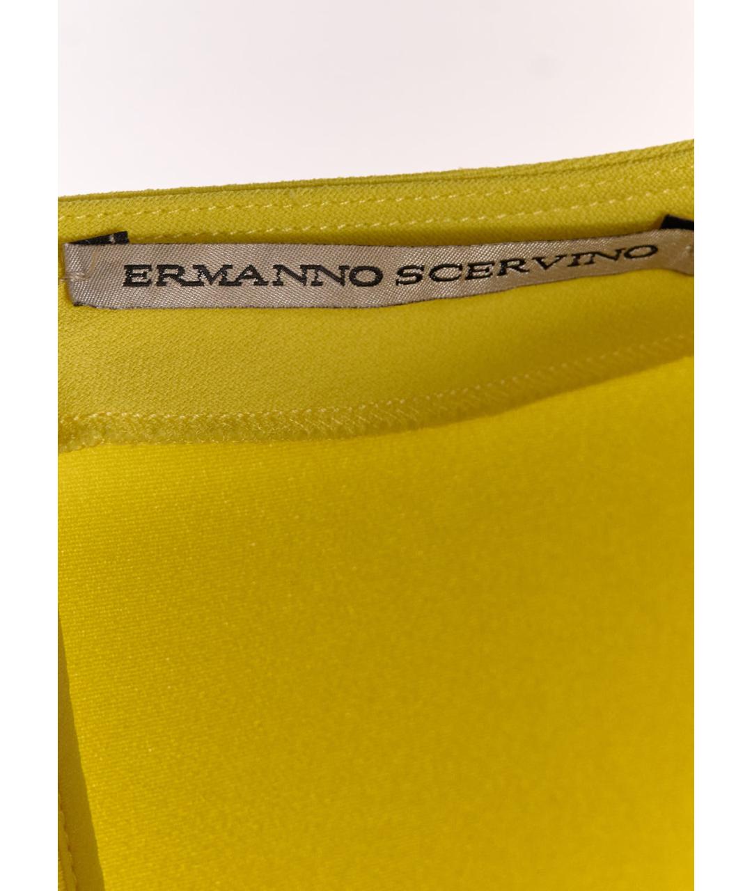 ERMANNO SCERVINO Желтая вискозная блузы, фото 4