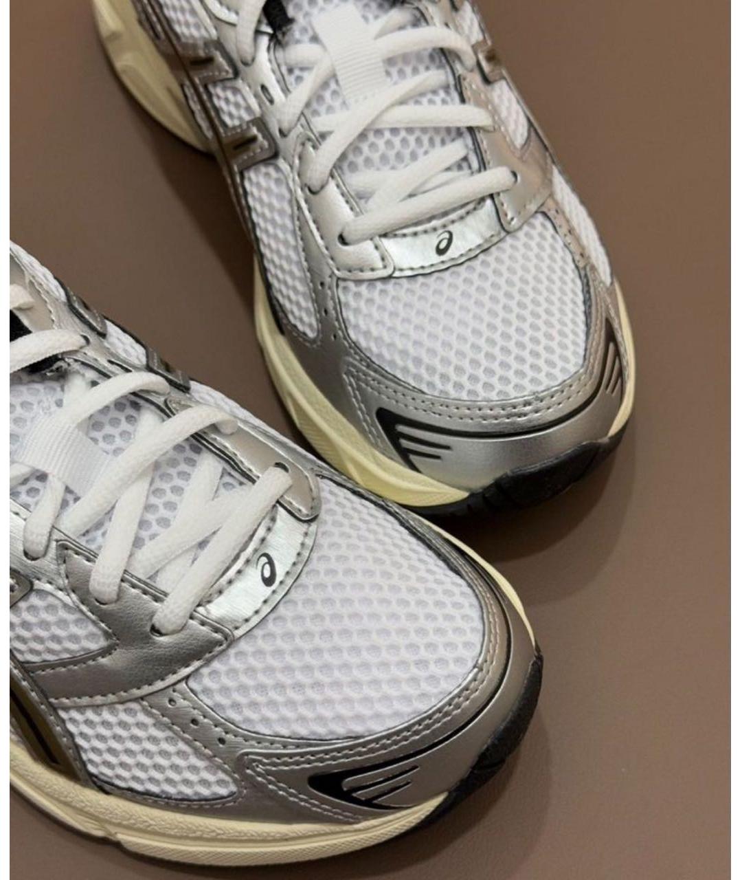 ASICS Серебряные текстильные низкие кроссовки / кеды, фото 6