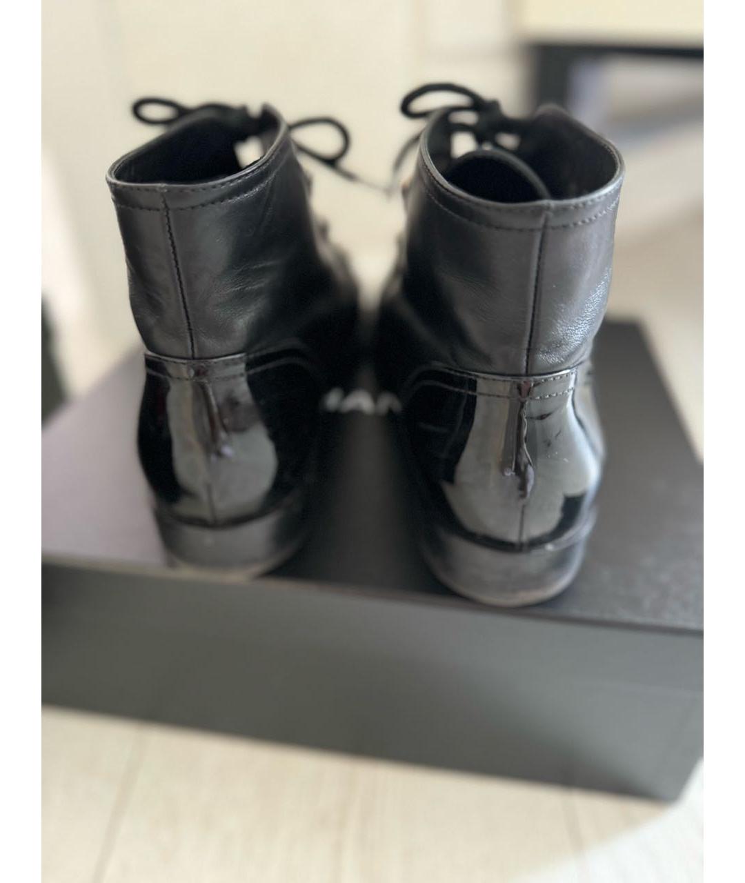 CHANEL Черные кожаные ботинки, фото 4