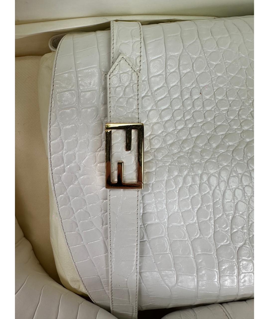 FENDI Белые кожаные сапоги, фото 6
