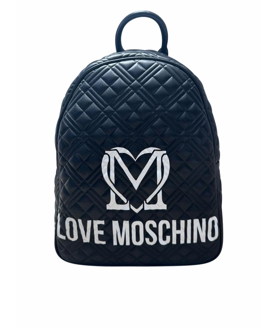 LOVE MOSCHINO Черный рюкзак из искусственной кожи, фото 1
