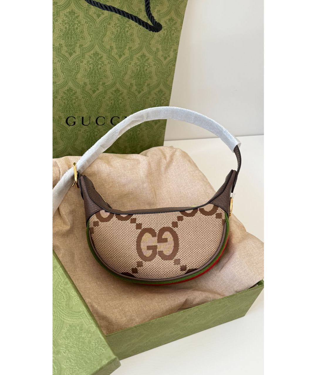 GUCCI Коричневая сумка с короткими ручками, фото 3