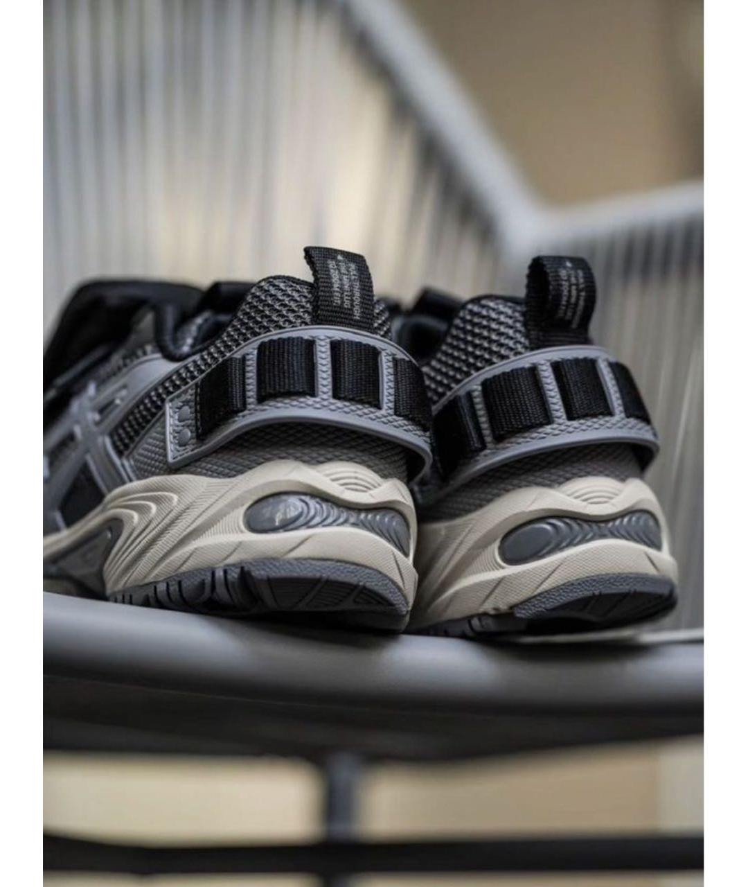 ASICS Антрацитовые текстильные низкие кроссовки / кеды, фото 7