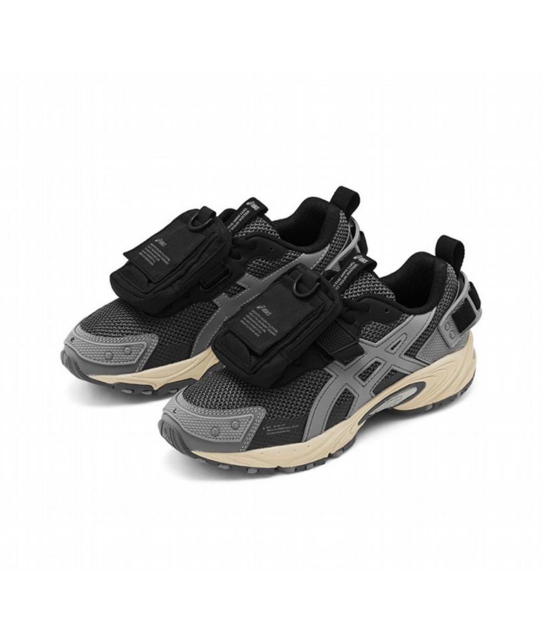 ASICS Антрацитовые текстильные низкие кроссовки / кеды, фото 2