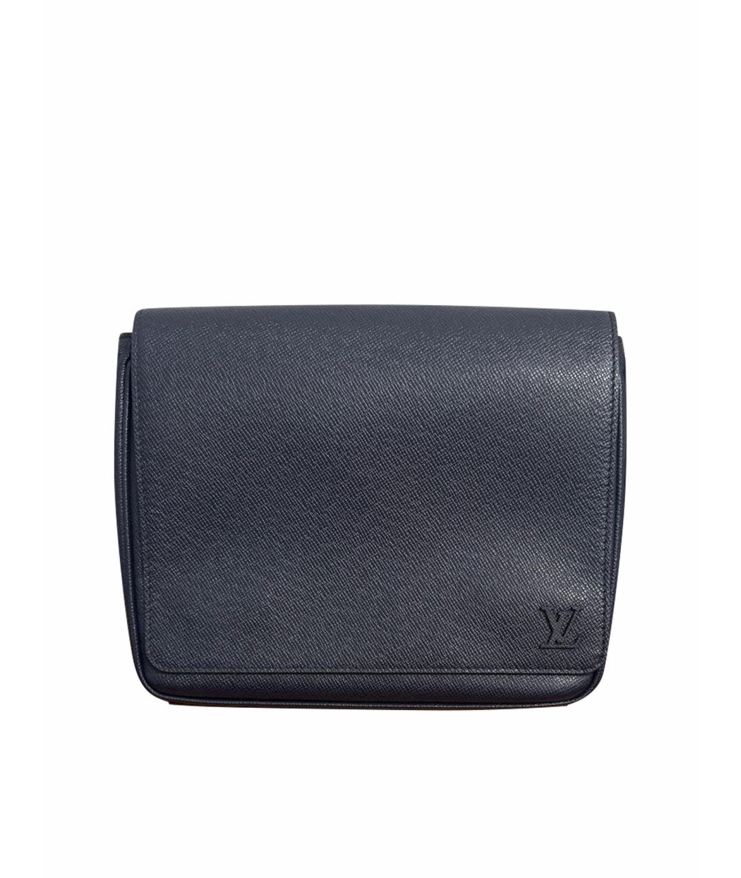 LOUIS VUITTON Темно-синяя кожаная сумка на плечо, фото 1