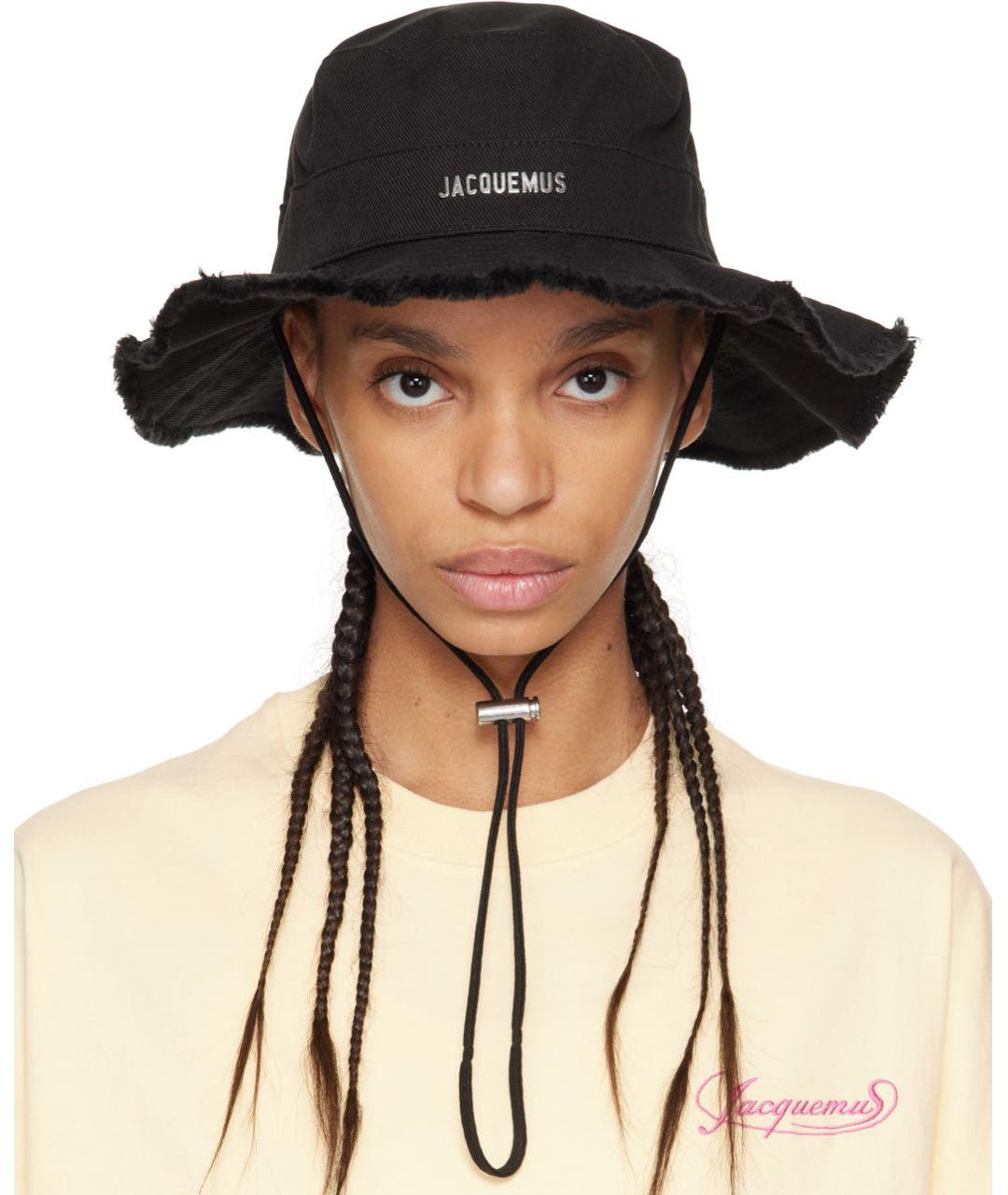 JACQUEMUS Черная хлопковая панама, фото 2