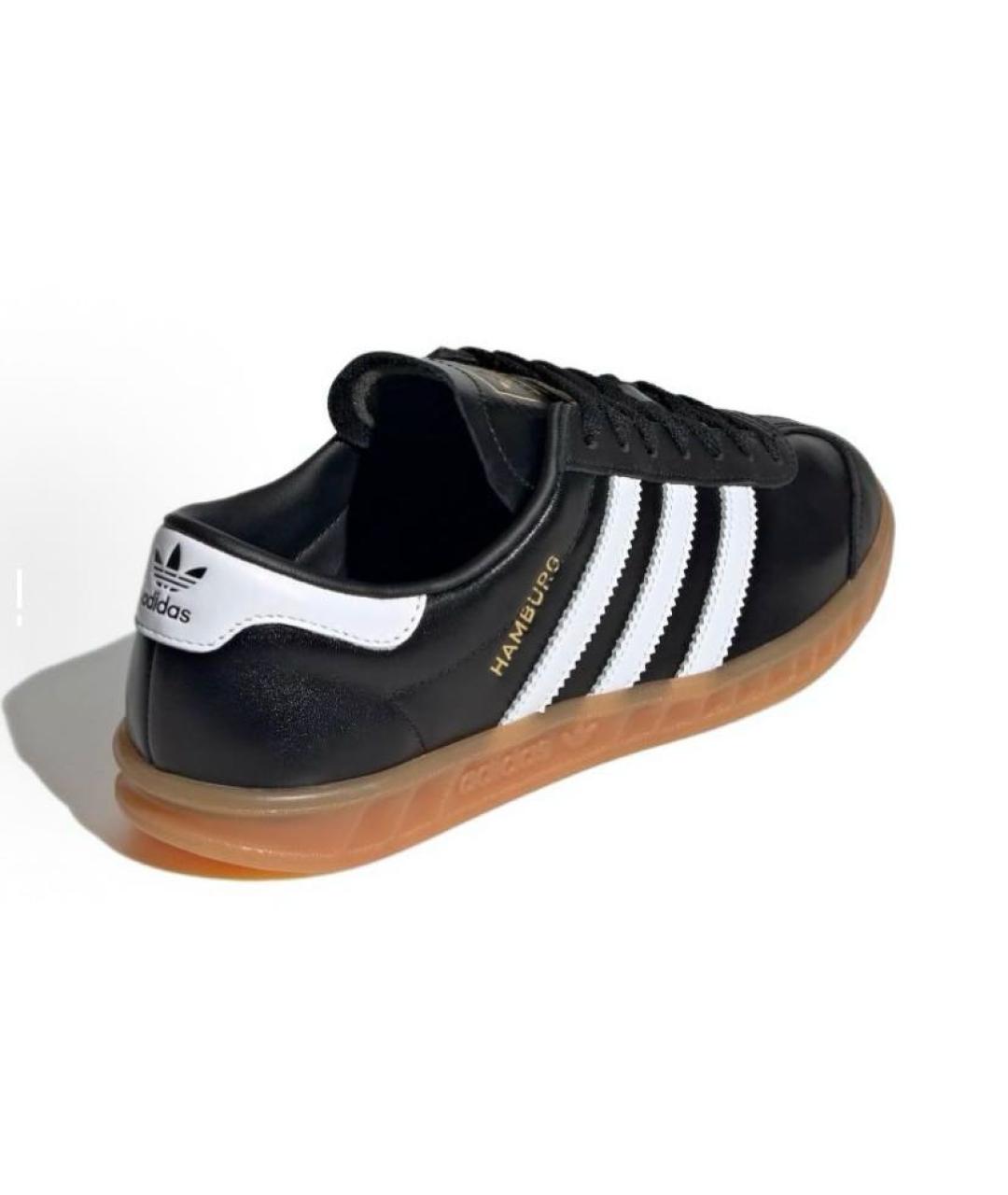 ADIDAS Черные кожаные низкие кроссовки / кеды, фото 5