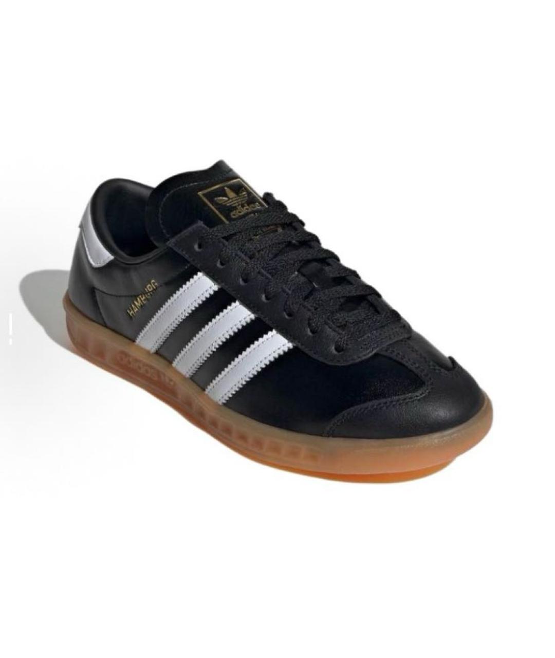 ADIDAS Черные кожаные низкие кроссовки / кеды, фото 4