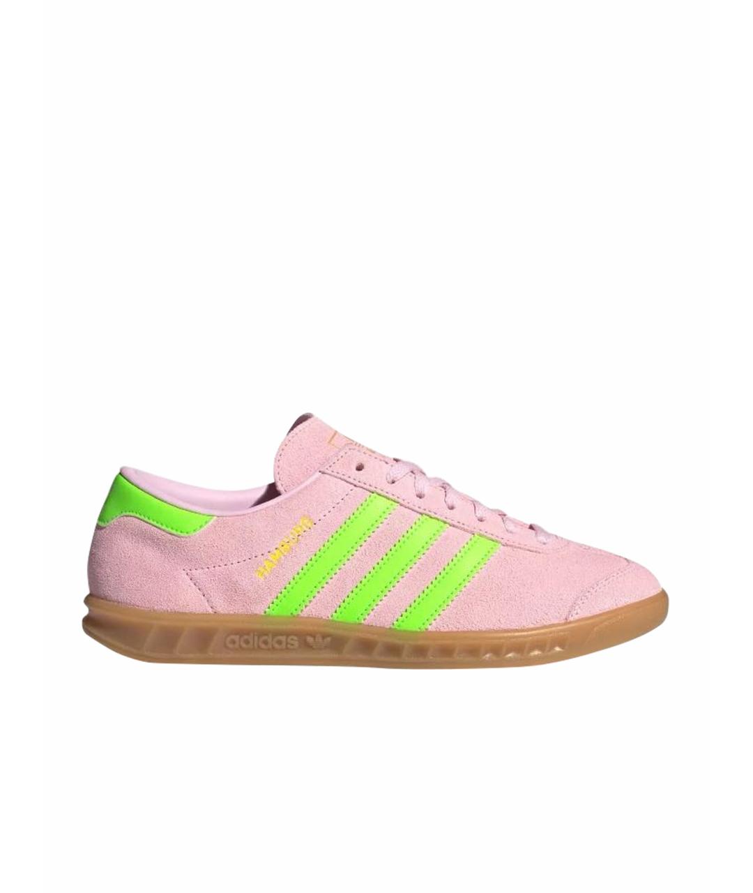 ADIDAS Коралловые замшевые низкие кроссовки / кеды, фото 1