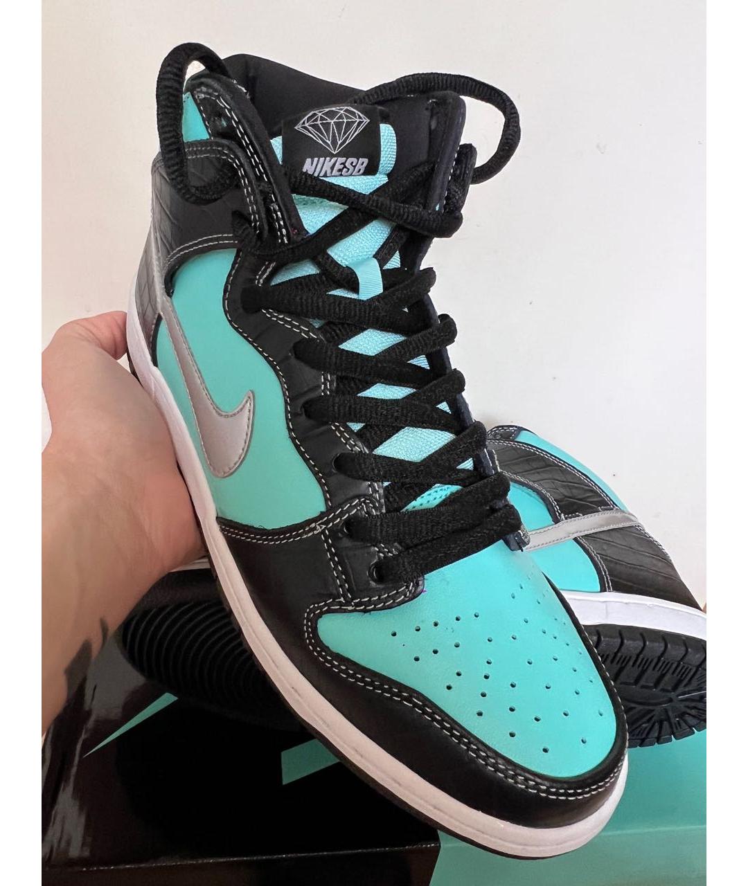 NIKE Кожаные высокие кроссовки / кеды, фото 8