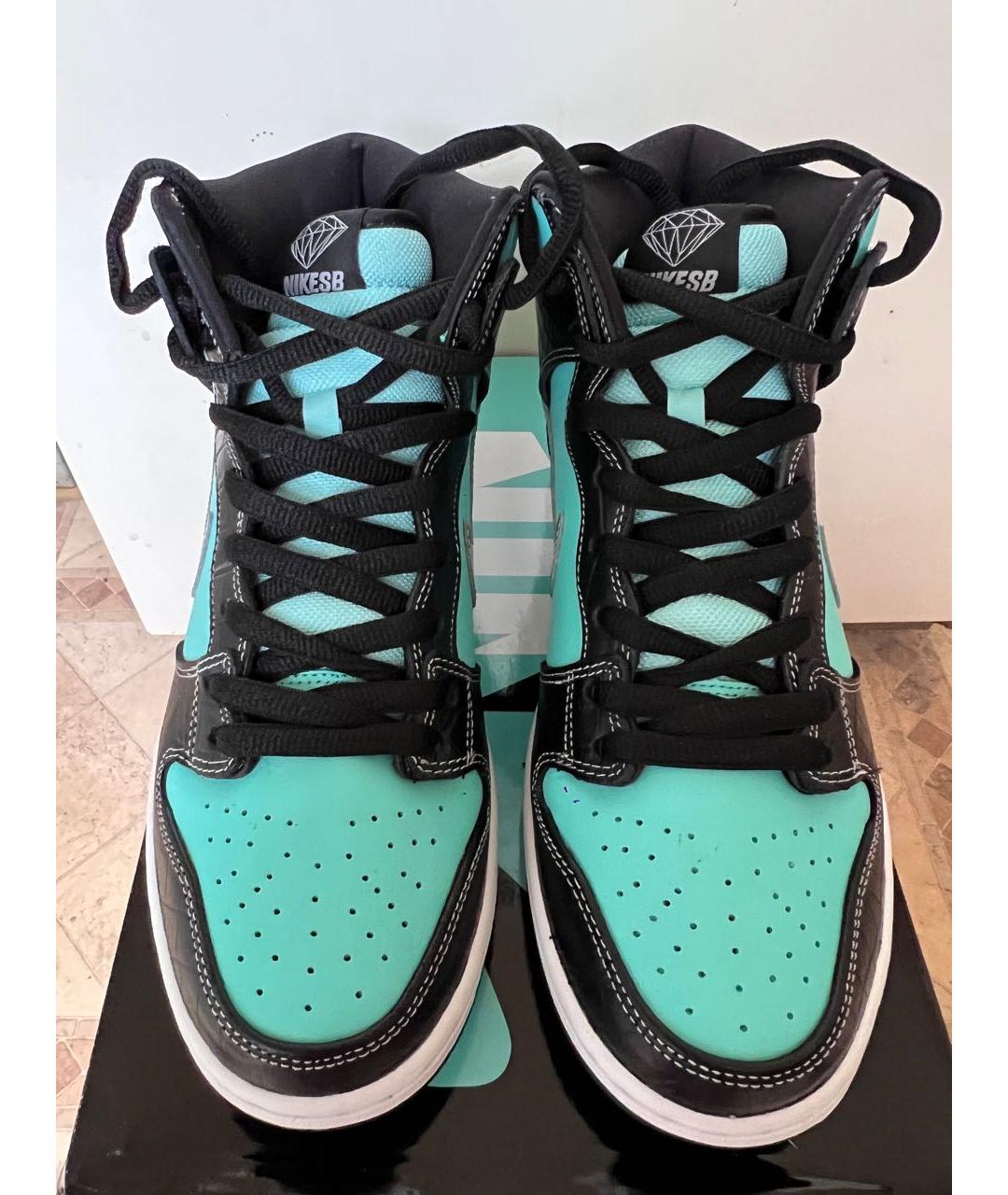 NIKE Кожаные высокие кроссовки / кеды, фото 4