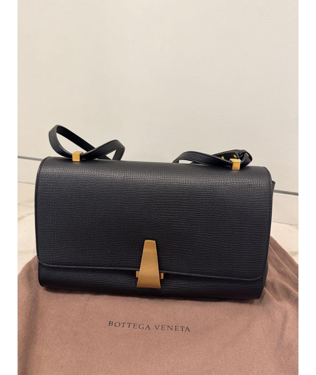 BOTTEGA VENETA Черная кожаная сумка через плечо, фото 9