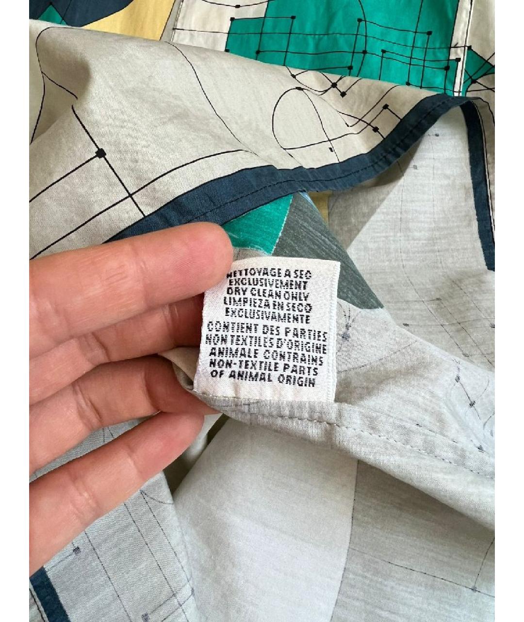 HERMES Голубое хлопковое повседневное платье, фото 8