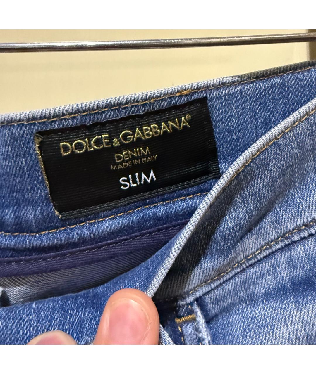 DOLCE&GABBANA Голубые джинсы, фото 3