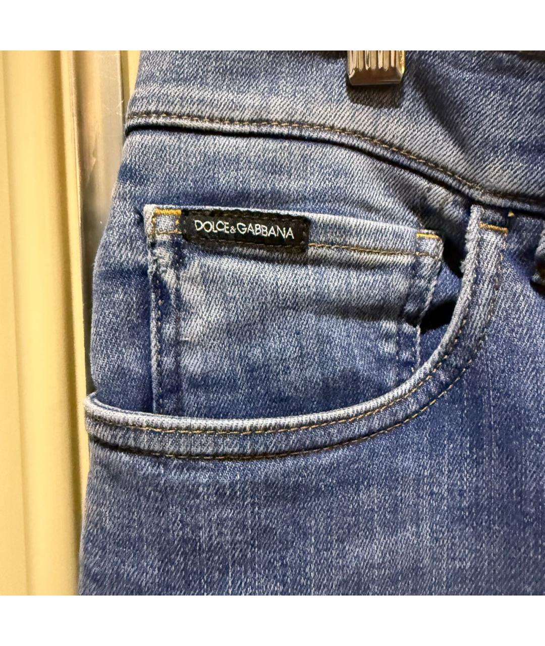 DOLCE&GABBANA Голубые джинсы, фото 4