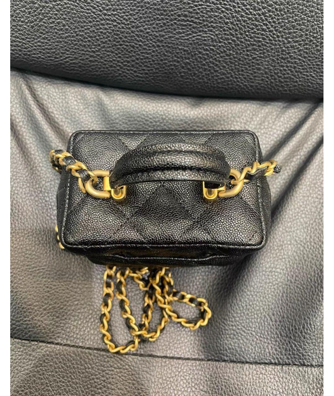 CHANEL Черная кожаная сумка через плечо, фото 4