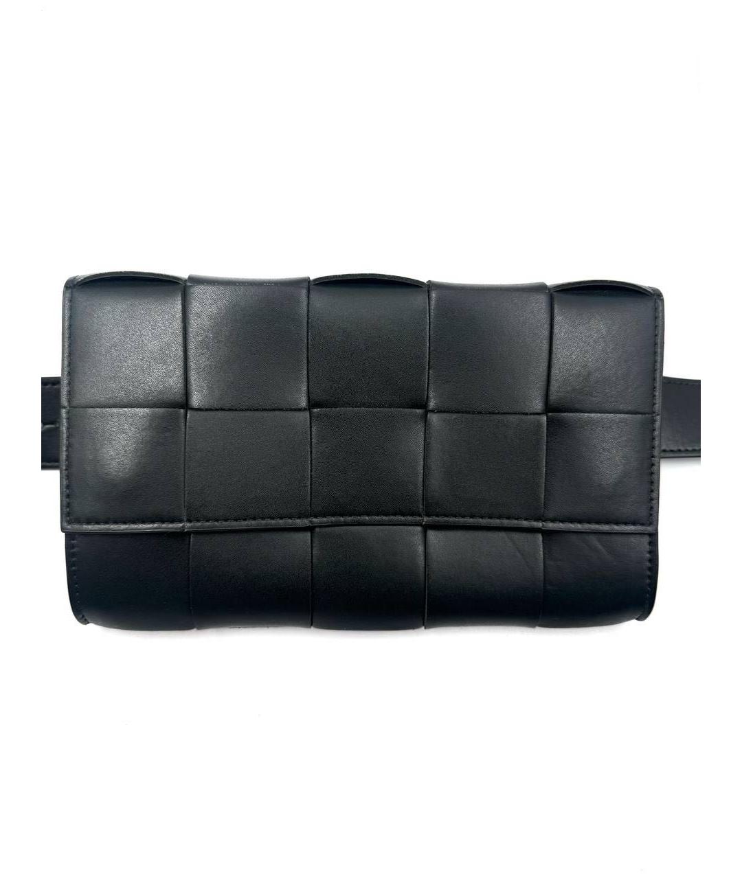 BOTTEGA VENETA Черная кожаная поясная сумка, фото 1