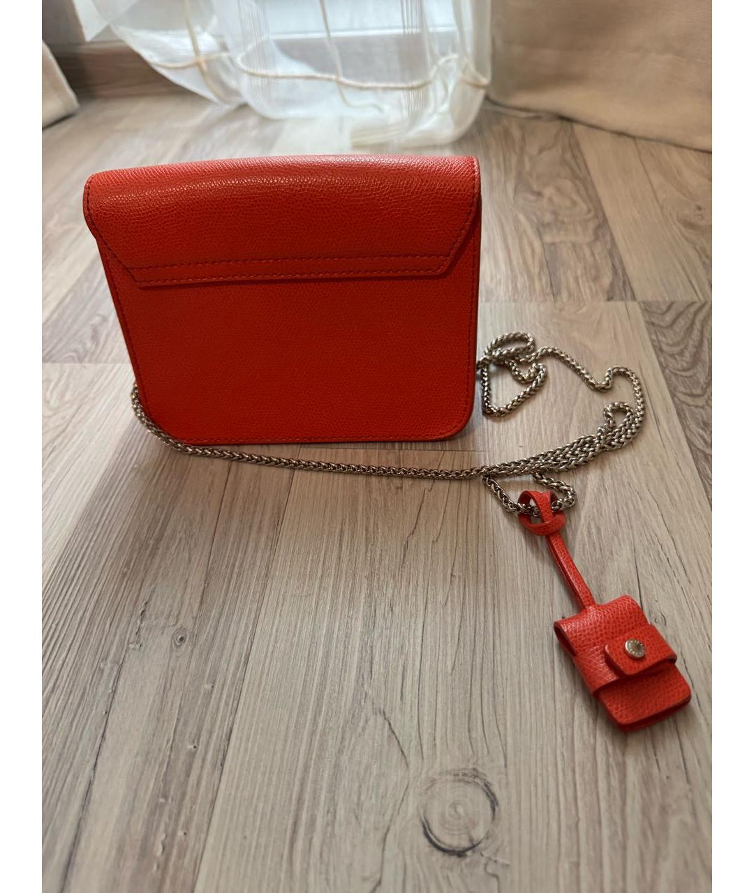 FURLA Красная кожаная сумка через плечо, фото 3