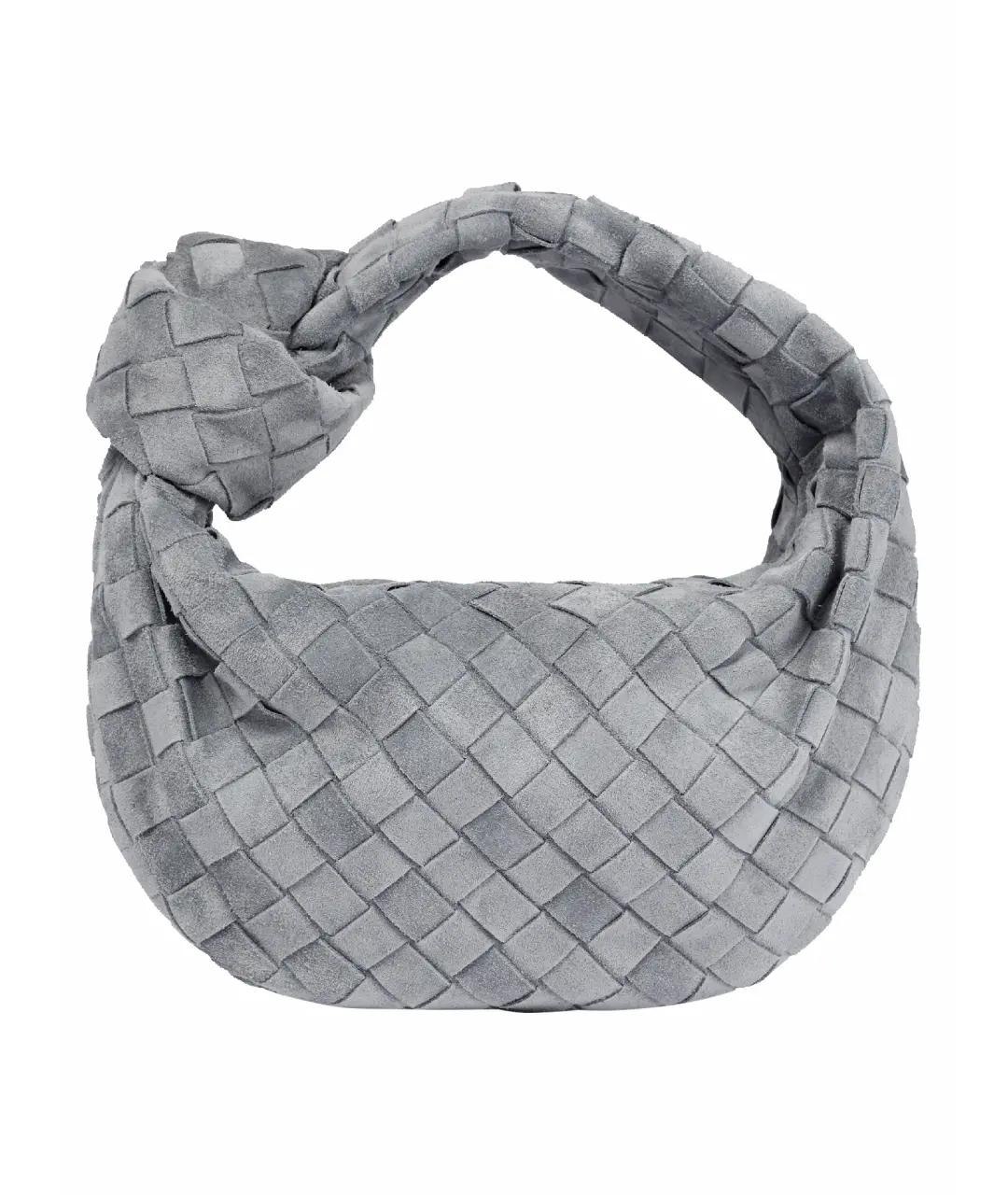 BOTTEGA VENETA Серая замшевая сумка с короткими ручками, фото 1