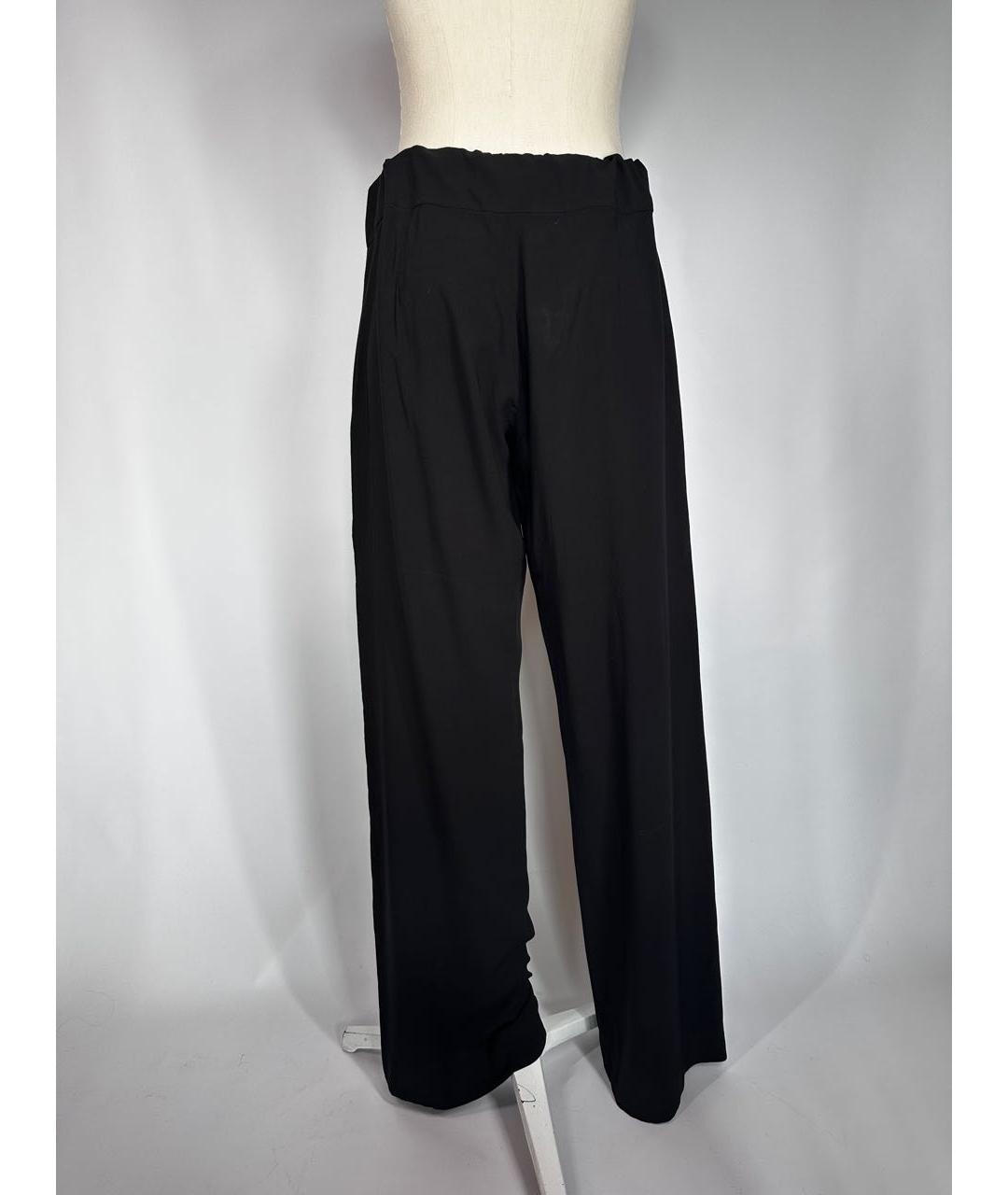 ANN DEMEULEMEESTER Черные вискозные брюки широкие, фото 3