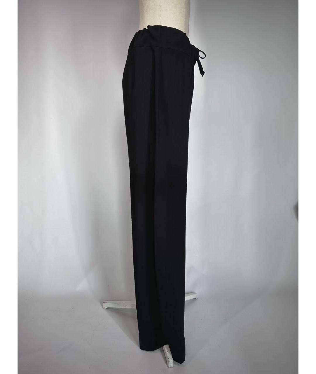 ANN DEMEULEMEESTER Черные вискозные брюки широкие, фото 6