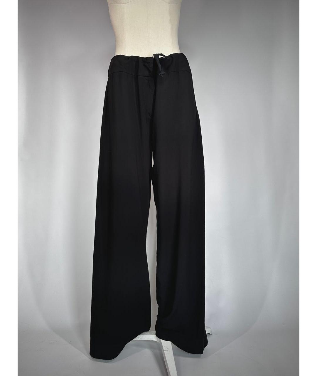 ANN DEMEULEMEESTER Черные вискозные брюки широкие, фото 8