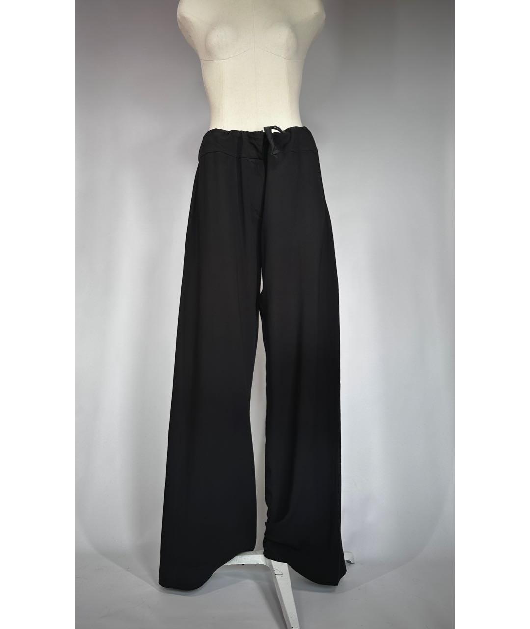 ANN DEMEULEMEESTER Черные вискозные брюки широкие, фото 2