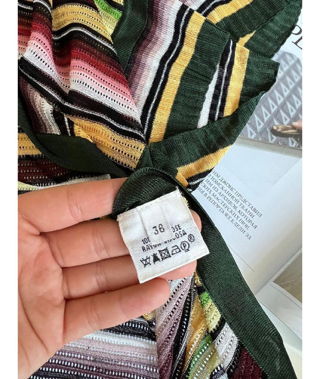 HERMES Мульти вискозное повседневное платье, фото 8