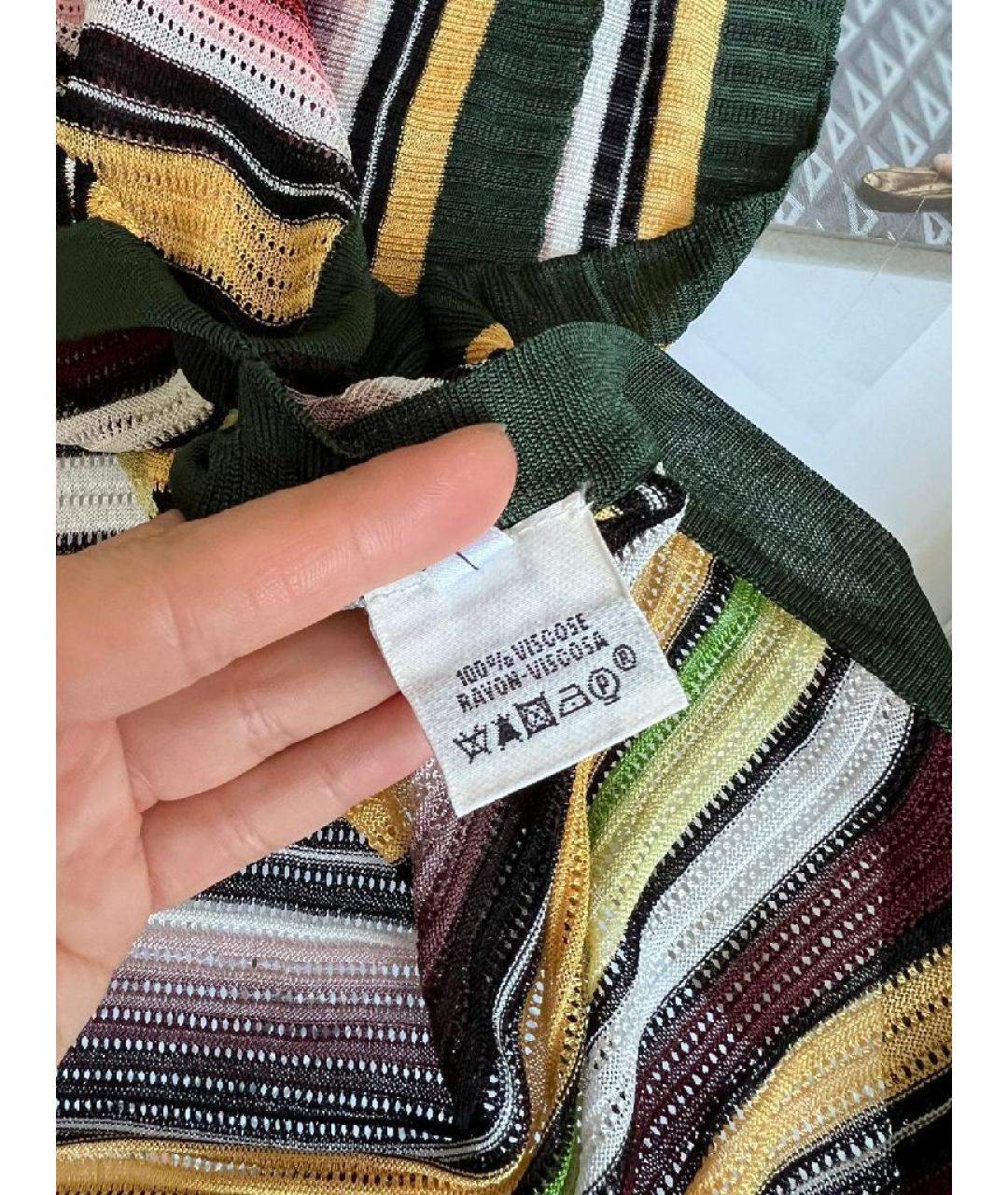 HERMES Мульти вискозное повседневное платье, фото 9
