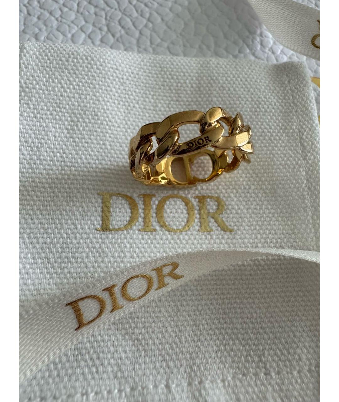 CHRISTIAN DIOR Золотое металлическое кольцо, фото 3