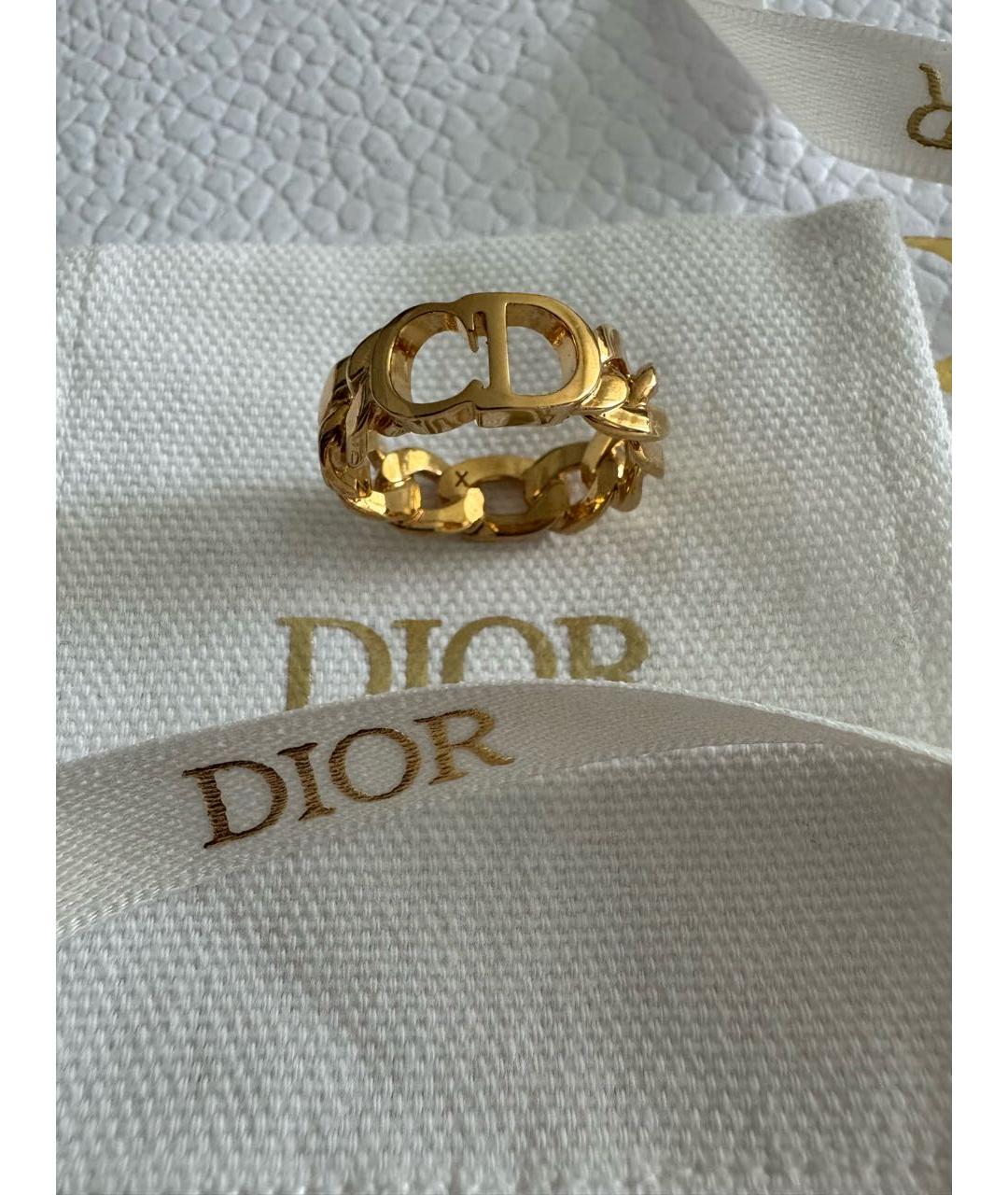 CHRISTIAN DIOR Золотое металлическое кольцо, фото 2
