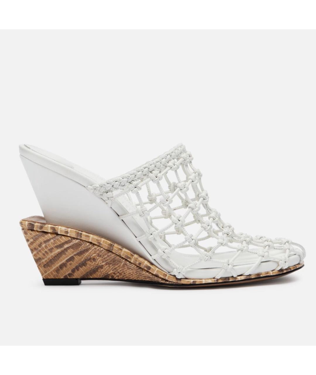 JACQUEMUS Белые кожаные мюли, фото 7