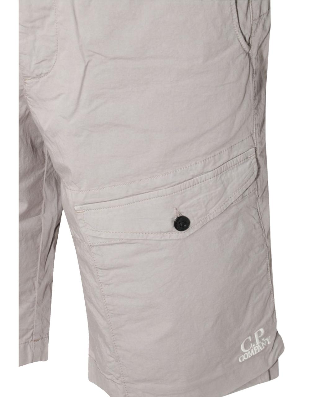 CP COMPANY Серые хлопко-эластановые шорты, фото 3