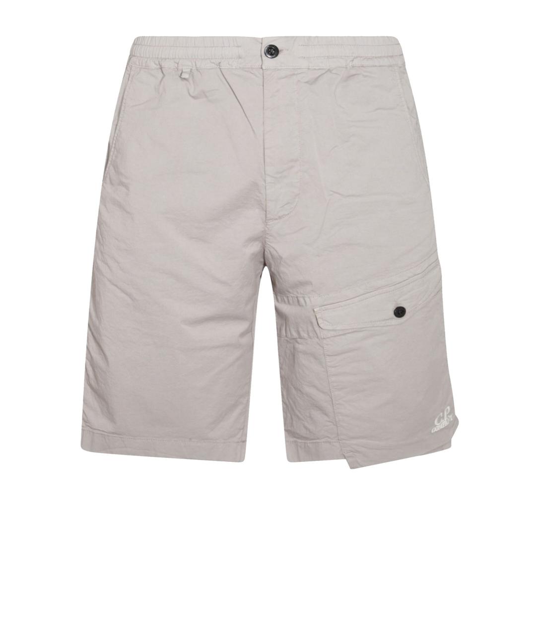 CP COMPANY Серые хлопко-эластановые шорты, фото 1