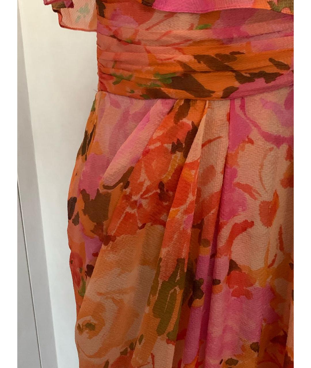BADGLEY MISCHKA Мульти шелковое платье, фото 5
