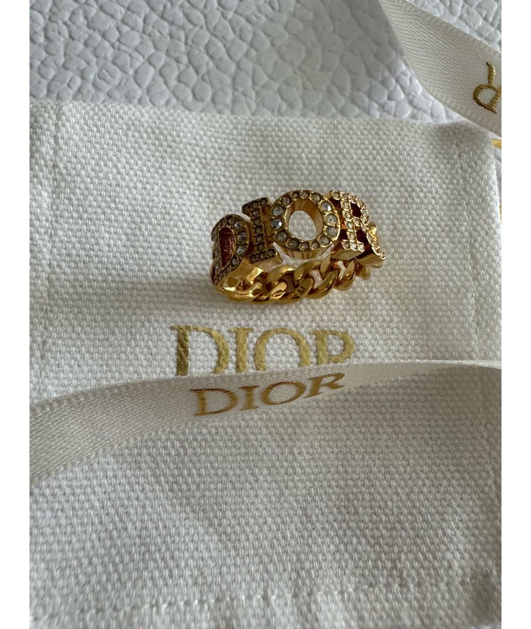 CHRISTIAN DIOR Золотое металлическое кольцо, фото 5