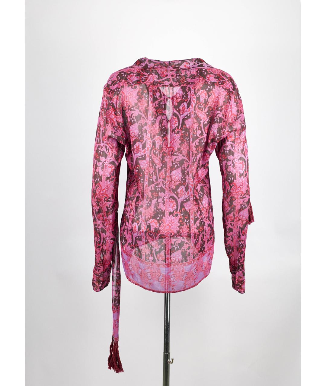 GUCCI Фуксия шелковая блузы, фото 4