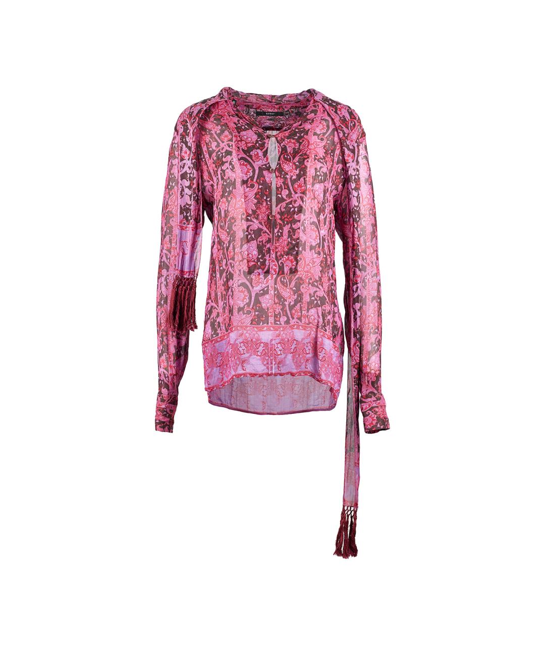 GUCCI Фуксия шелковая блузы, фото 1