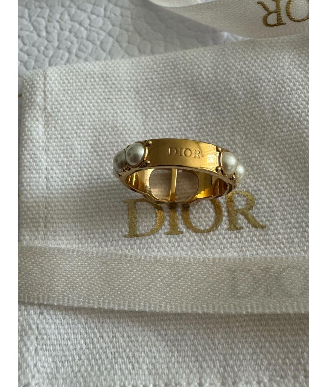 CHRISTIAN DIOR Золотое металлическое кольцо, фото 3