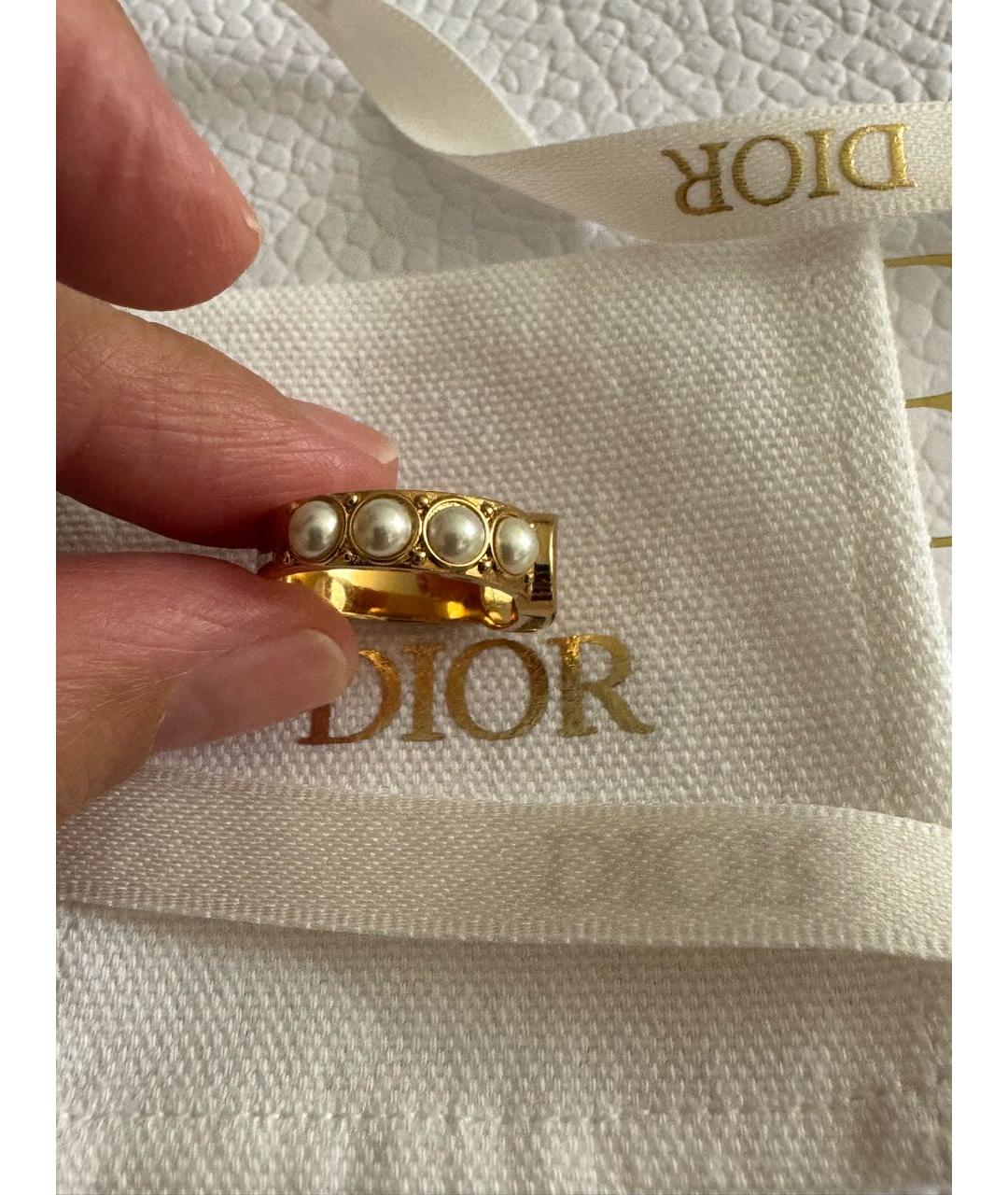 CHRISTIAN DIOR Золотое металлическое кольцо, фото 4